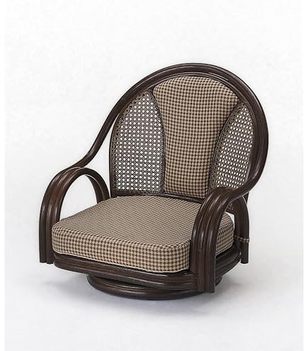 Amazon｜【今枝商店】籐 ラタン 回転座椅子 ロータイプ AMZS3801 座面